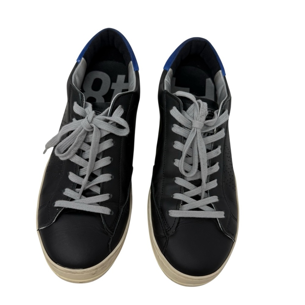 P448 John Men’s Size 8 low top black blue sneakers